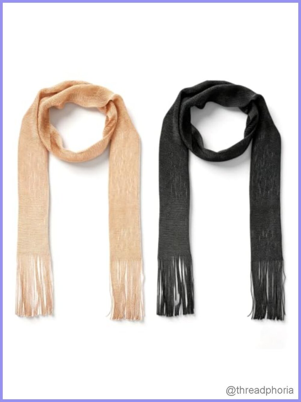 2 Pack Sequined Fringe Scarf Belt for Women, Y2K Rave Head Scarf